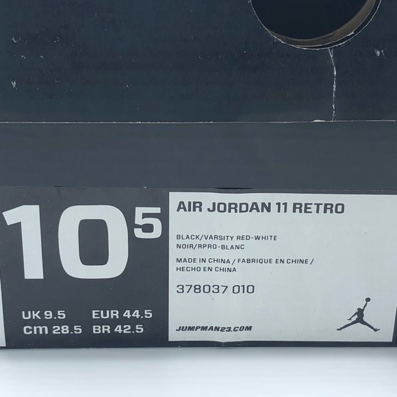 AIR JORDAN 11 RETRO size 10.5 - Picture 12 of 16